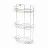 Полка для ванной угловая Рыжий кот Vento, 3-х ярусная, 41 x 19 x 19 см, хром фото
