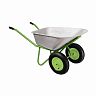Тачка двухколесная садово-строительная Сибртех, 90 л, пневматические колеса фото