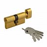 Цилиндровый механизм Нора-М ЛУВ-60 (30-30), ключ/вертушка, золото фото