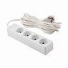 Удлинитель Engy Гранд, ПВС 3 x 0,75 мм, с заземлением, 4 розетки, 7 м, белый фото