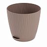 Горшок для цветов Альтернатива Флис, с прикорневым поливом, 2 л, какао фото
