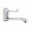 Локтевой смеситель для раковины Fauzt FZS-807-01, однорычажный, хром фото