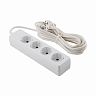 Удлинитель Engy Гранд, ПВС 3 x 0,75 мм, с заземлением, 4 розетки, 5 м, белый фото