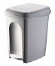 Контейнер для мусора с педалью Бытпласт, 7 л, светло-серый фото
