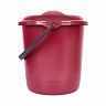 Ведро Spin&Clean Rock'n'Roll, с крышкой, 12 л, бордо фото