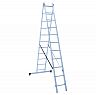 Лестница-стремянка двухсекционная Новая высота NV 1220, алюминиевая, 2 x 11 ступеней, 2,92 - 5,01 м фото