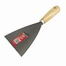 Шпатель Кедр, стальной, деревянная ручка, 120 мм фото