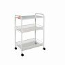 Этажерка ЗМИ Ладья 33КС, 2 корзины + полка, 45 x 30 x 65 см, на колесах, серая фото