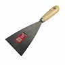 Шпатель Кедр, стальной, деревянная ручка, 100 мм фото