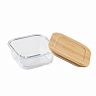 Контейнер Leonord Bambu, жаропрочное стекло, бамбуковая крышка, 0,5 л фото