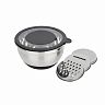 Миска из нержавеющей стали Mallony Amarena, крышка-терка, 3 насадки, 2,8 л фото