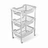 Этажерка на колесах Martika Джета, 3 корзины, 440 x 304 x 665 мм, светло-серая фото
