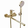 Смеситель для ванны с душем Fashun A2285-35, с длинным изливом, золото фото