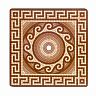 Стол пластиковый квадратный Стандарт Пластик Греческий орнамент 80x80x71 см шоколадный фото