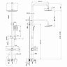 Душевая система с тропическим душем Lemark Tropic LM7002C, со смесителем, хром фото