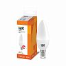Лампа светодиодная LED IEK Свеча, E14, C35, 9 Вт, 3000 K, теплый свет фото