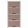 Комод четырехсекционный Альтернатива Колорит, 47,5 x 30 x 94 см, бежевый фото