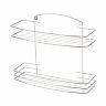 Полка для ванной Рыжий кот Lecco, 2-х ярусная, 35 x 27 x 13 см, хром фото