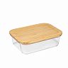 Контейнер Leonord Bambu, жаропрочное стекло, бамбуковая крышка, 1,5 л фото