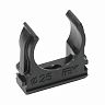 Держатель для трубы IEK CF25, 25 мм, с защёлкой, 10 шт, черный фото