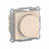 Диммер поворотно-нажимной Systeme (Schneider) Electric Atlasdesign, встраиваемый, 400 Вт, бежевый фото
