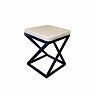 Табурет New Victoria Лофт, мягкое квадратное сиденье, 39 см, черный/бежевый фото
