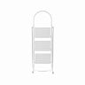 Стремянка стальная Nika, 3 широкие ступени, 1,211 м, белая фото