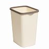 Ведро для мусора Violet Tandem, 20 л, с фиксатором, слоновая кость/шоколад фото