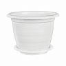 Горшок для цветов Альтернатива Виола, с поддоном, 2 л, белый фото