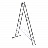 Лестница-стремянка двухсекционная Alumet H2 5208, алюминиевая, 2 x 8 ступеней, 3,15 - 4 м фото