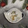 Подставка для чайного пакетика Доляна Рождественский снеговик, 12 х 8,4 х 1,5 см фото