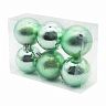 Набор елочных шаров, d 6 см, 6 шт, зеленый фото