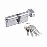 Цилиндровый механизм Нора-М ЛУВ-70 (35-35), ключ/вертушка, хром фото