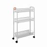 Этажерка ЗМИ Ладья 1К, 3 корзины, 44 x 17 x 75,5 см, на колесах, серая фото
