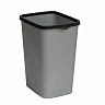 Ведро для мусора Violet Tandem, 9 л, с фиксатором, серый металлик/черный фото