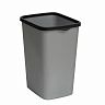 Ведро для мусора Violet Tandem, 20 л, с фиксатором, серый металлик/черный фото