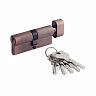 Цилиндровый механизм Нора-М STD Z ЛВ-70 (35-35), ключ/вертушка, старая медь фото