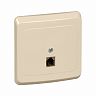 Розетка телефонная RJ11 Systeme (Schneider) Electric Этюд TELC-001K, встраиваемая, кремовая фото