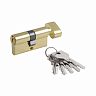 Цилиндровый механизм Нора-М STD AL ЛВ-60 (30-30), ключ/вертушка, золото фото
