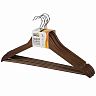 Вешалки для одежды Рыжий кот, с перекладиной, 45 x 23 x 1,2 см, коричневые, набор 5 шт фото