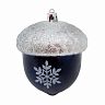 Набор елочных украшений Желуди, 9 x 8 см, 3 шт, синий/серебро фото