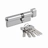 Цилиндровый механизм Нора-М STD AL ЛПВ-90 (55-35В), ключ/вертушка, хром фото