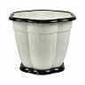 Горшок для цветов Альтернатива Восторг, с поддоном, 3 л, белый фото