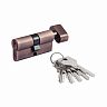Цилиндровый механизм Нора-М STD Z ЛВ-60 (30-30), ключ/вертушка, старая медь фото