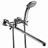 Смеситель для ванны с душем Rossinka RS39-84, с длинным изливом, двухвентильный, хром фото