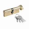 Цилиндровый механизм Нора-М ЛУВ-80 (40-40), ключ/вертушка, золото фото