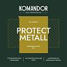 Грунт-эмаль по ржавчине 3 в 1 Komandor Protect Metall, глянцевая, 0,9 л, RAL 6005, зеленый фото