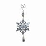 Украшение декоративное новогоднее Волшебная страна Снежинка, 8,5 x 10 см, серебро фото
