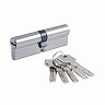 Цилиндровый механизм Нора-М STD Z ЛП-90 (45-45), ключ/ключ, хром фото