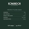 Эмаль для пола Komandor Protect Floor Aqua, акриловая, полуматовая, база С, бесцветная, 9 л фото